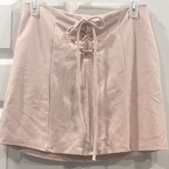 Charlotte Russe Dresses & Skirts - Baby Pink Suede Short Skirt